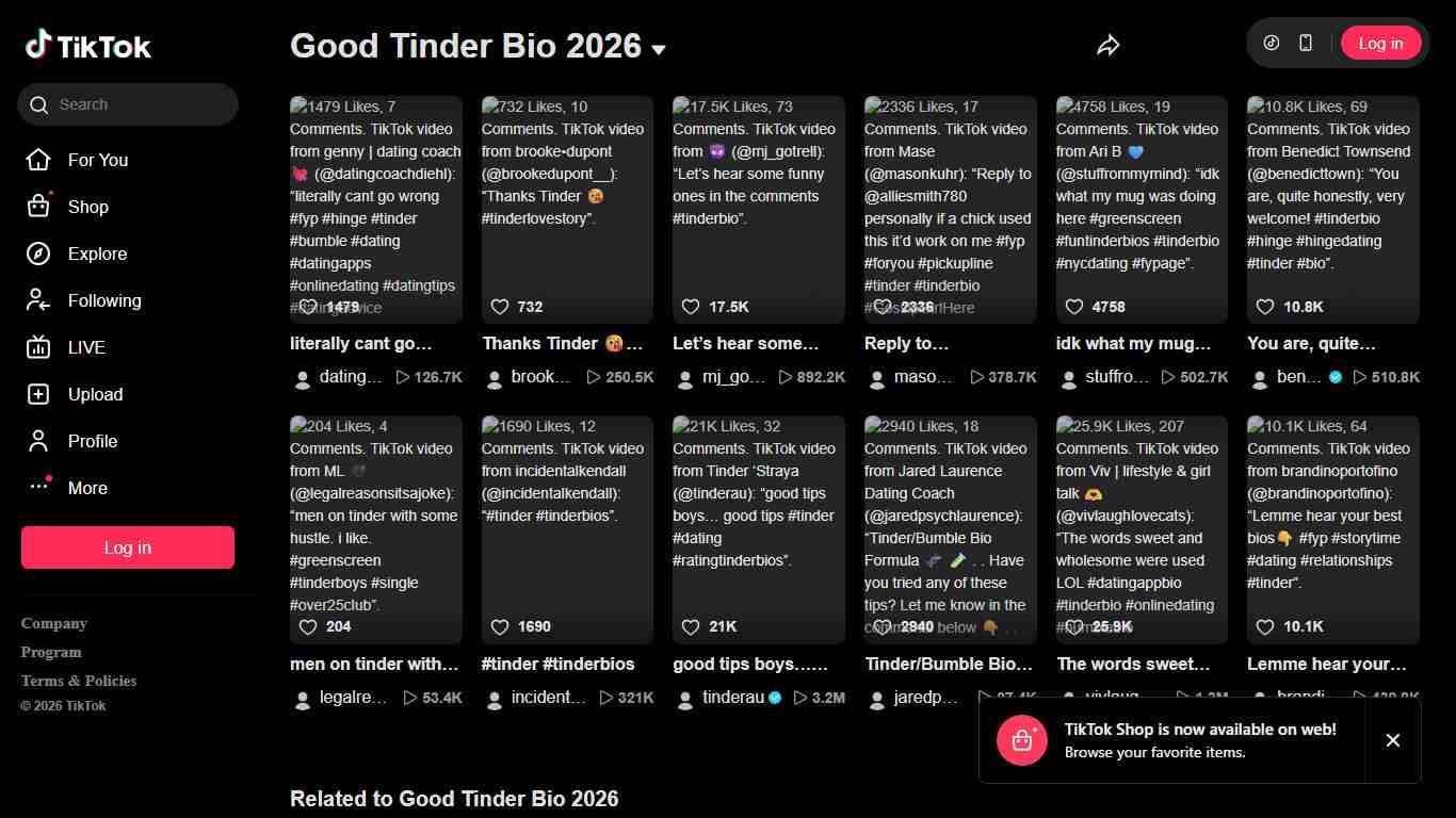 Good Tinder Bio 2026 | TikTok